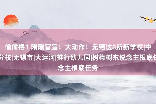 偷偷撸1 刚刚官宣！大动作！无锡这8所新学校|中学|分校|无锡市|大运河|推行幼儿园|树德树东说念主根底任务