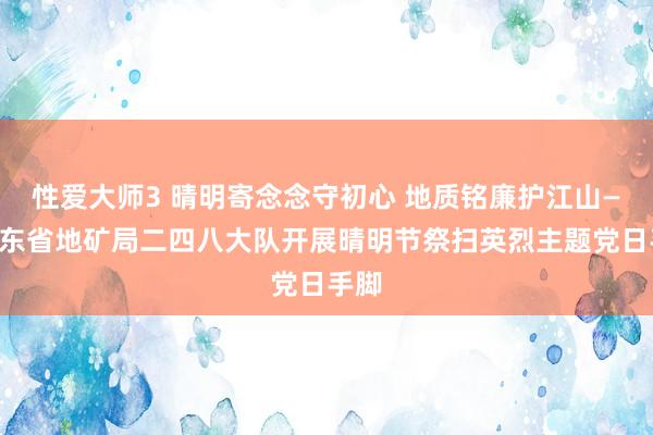 性爱大师3 晴明寄念念守初心 地质铭廉护江山——山东省地矿局二四八大队开展晴明节祭扫英烈主题党日手脚