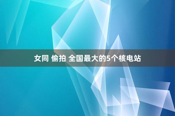 女同 偷拍 全国最大的5个核电站