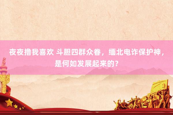 夜夜撸我喜欢 斗胆四群众眷，缅北电诈保护神，是何如发展起来的？