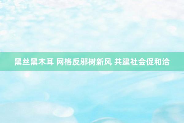 黑丝黑木耳 网格反邪树新风 共建社会促和洽