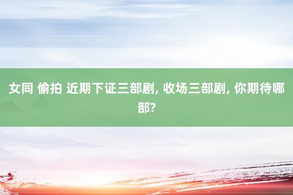 女同 偷拍 近期下证三部剧, 收场三部剧, 你期待哪部?