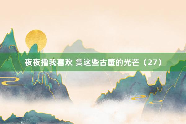 夜夜撸我喜欢 赏这些古董的光芒（27）