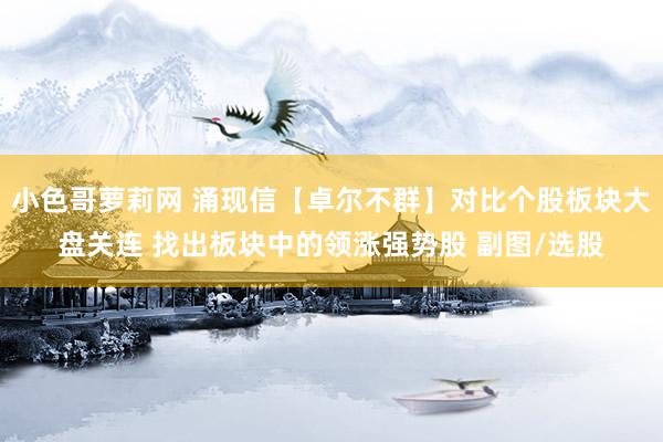 小色哥萝莉网 涌现信【卓尔不群】对比个股板块大盘关连 找出板块中的领涨强势股 副图/选股