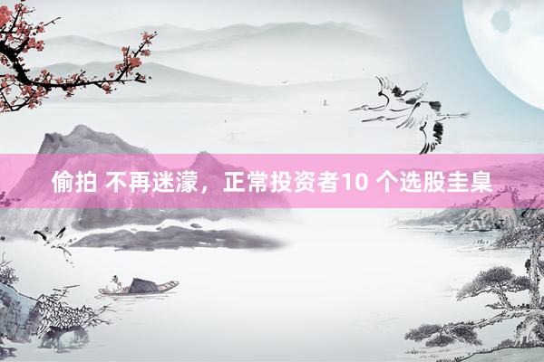 偷拍 不再迷濛，正常投资者10 个选股圭臬